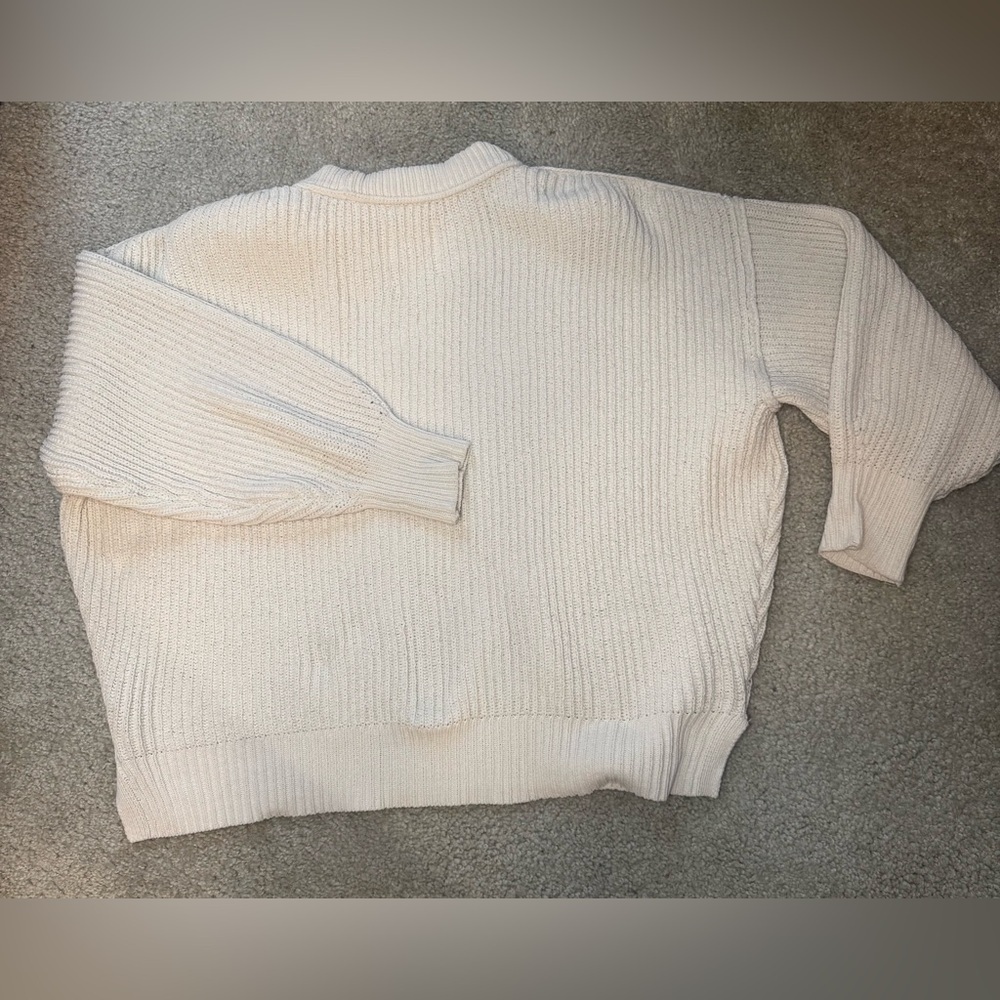 Aerie Cream Oversized Knit Sweater - Picture 3 of 3